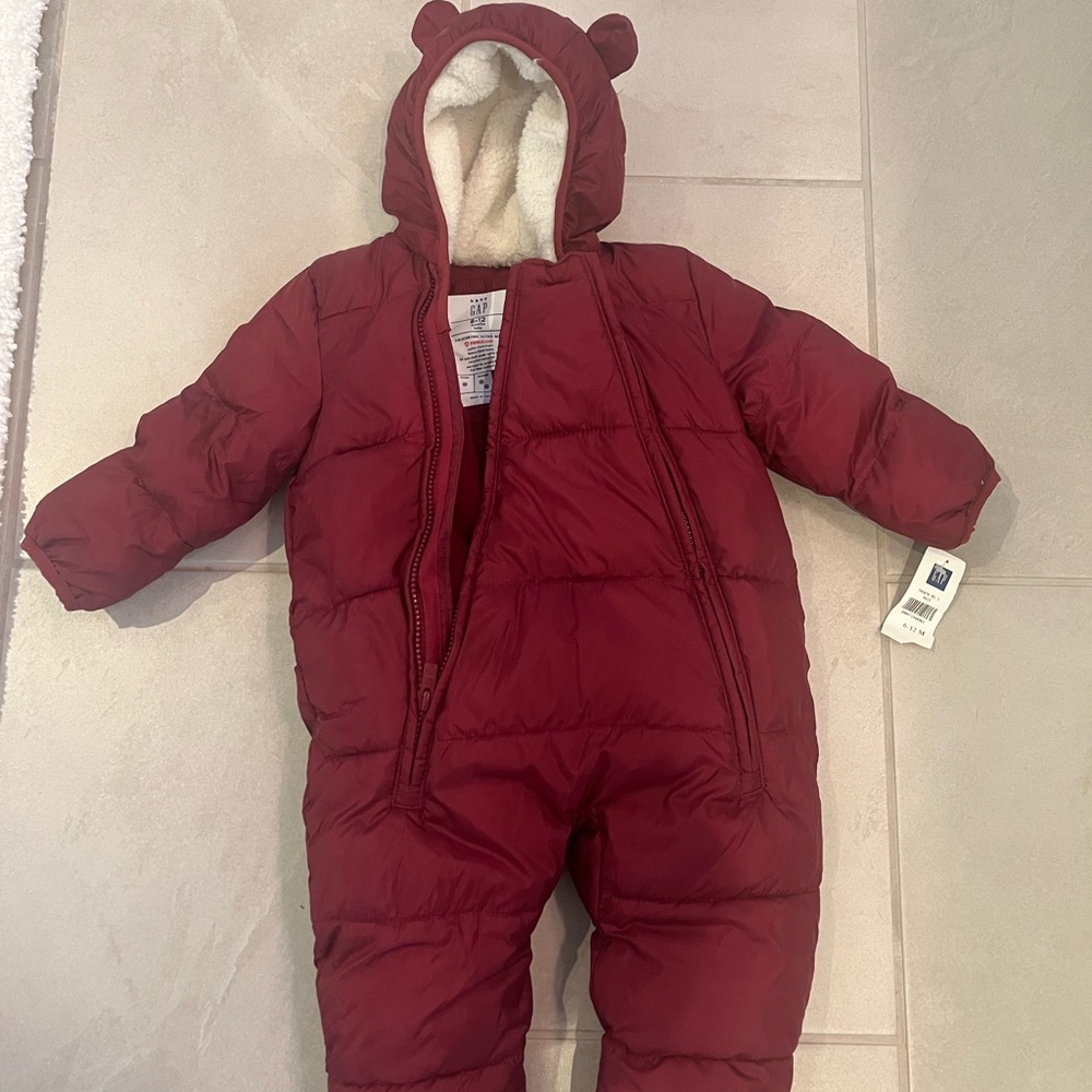 GAP Burgundy Baby Snowsuit